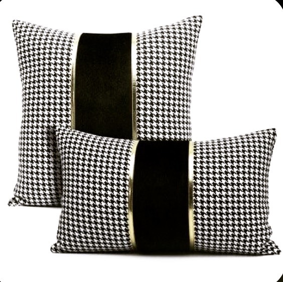 کوسن مخمل و چرم مصنوعی مدل تیکه دوزی شده ۳۰ در ۴۰ در ۴۰