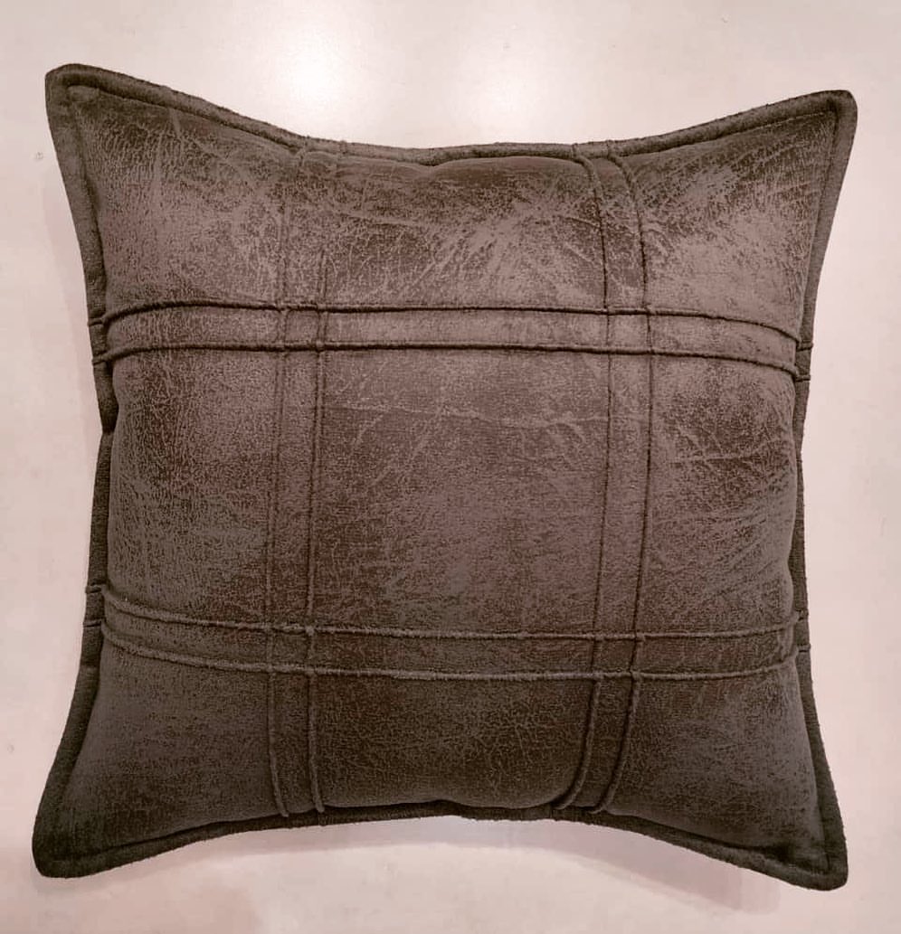 کوسن مخمل طرح چرم مدل مغزی دار ۴۰ در ۴۰