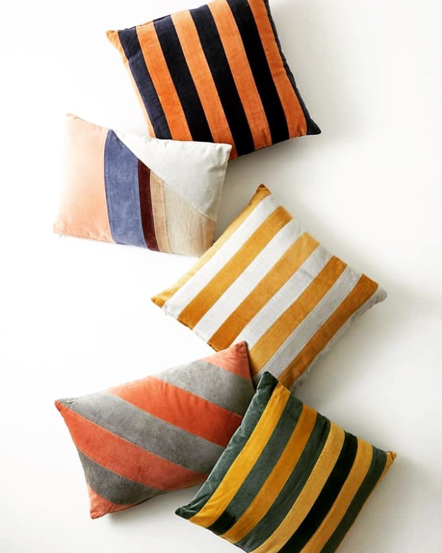 کوسن مخمل ساده مدل تیکه دوزی ۴۰ در ۴۰-8