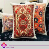 کوسن چاپی طرح گلیم دور قاب - کدکالا 128