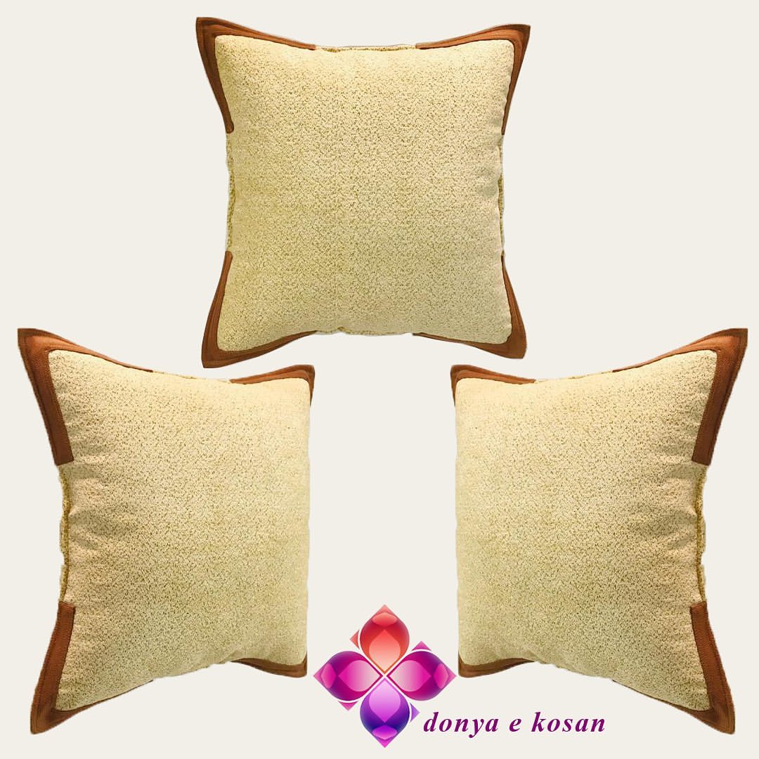 کوسن تیکه دوزی مخمل و کتان - کدکالا 123